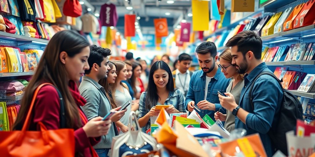 Engaged shoppers exploring diverse products in an online store.