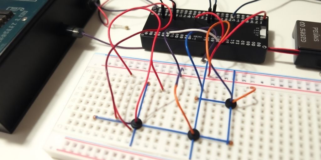 Photograph of a T-network circuit in electrical engineering.